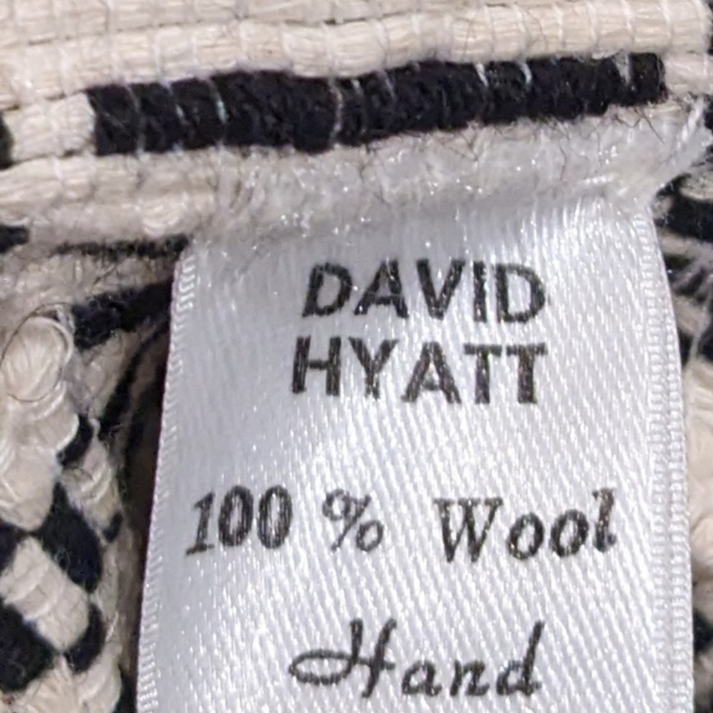 David Hyatt Handcrafted Wool Large Earth Tone Shoulder Bag Tote Unisex NWOT - Picture 5 of 10